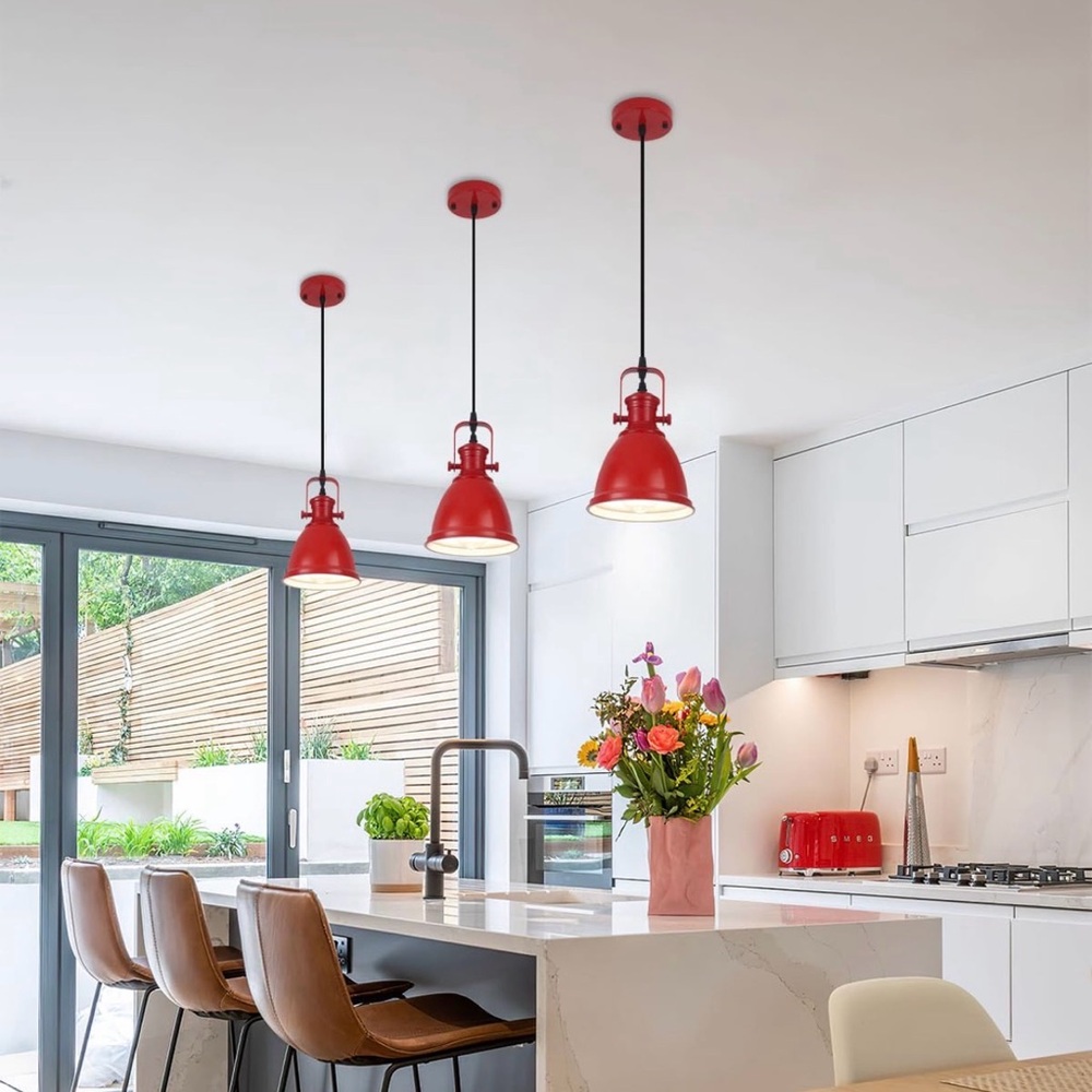NEW 3 Pack Red Pendant Lights